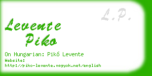 levente piko business card