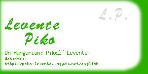 levente piko business card